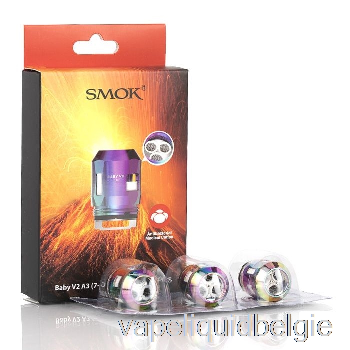 Vape België Smok Tfv8 Baby V2 Vervangende Spoelen 0.15ohm Baby V2 A3 Drievoudige Spoelen (regenboog)